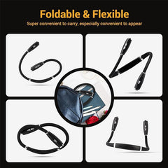 Black Neck Book Light - Rechargeable 3 Brightness for Reading