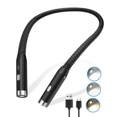 Black Neck Reading Light - 360° Bendable 3 Color Brightness Knitting