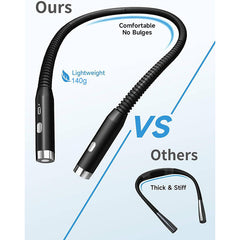 Black Neck Reading Light - 360° Bendable 3 Color Brightness Knitting