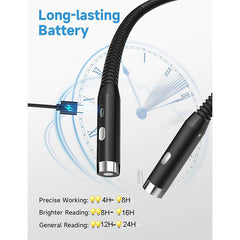 Black Neck Reading Light - 360° Bendable 3 Color Brightness Knitting