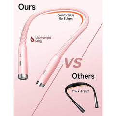 Pink Neck Reading Light - 360¡ã Bendable 3 Color Brightness Knitting