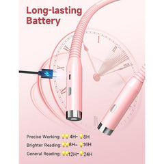 Pink Neck Reading Light - 360¡ã Bendable 3 Color Brightness Knitting
