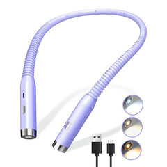 Purple Neck Reading Light - 360¡ã Bendable 3 Color Brightness Knitting