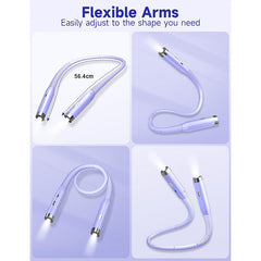 Purple Neck Reading Light - 360¡ã Bendable 3 Color Brightness Knitting