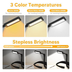 Rechargeable Neck Reading Light - Stepless Brightness for Camping