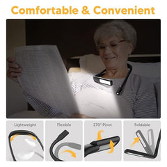 Rechargeable Neck Reading Light - Stepless Brightness for Camping