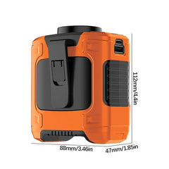 Catzon Orange Waist Fan 10000mAh with Flashlight Clip - Outdoor Use