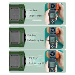 Catzon Orange Waist Fan 10000mAh with Flashlight Clip - Outdoor Use