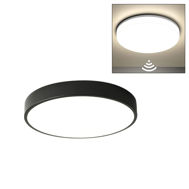 Radar Sensing LED Ceiling Light 18W with Remote - Black