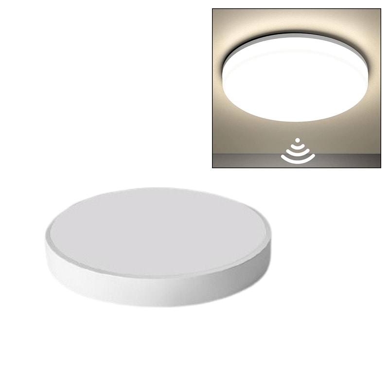 Radar Sensing LED Ceiling Light 18W with Remote - White