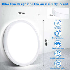 Radar Sensing LED Ceiling Light 18W with Remote - White