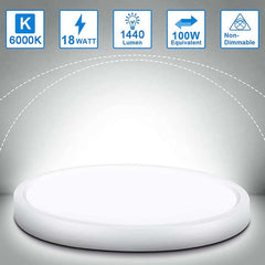 Radar Sensing LED Ceiling Light 18W with Remote - White