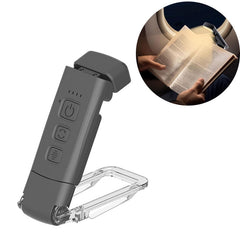 Black Rechargeable Book Light - 3 Colors 5 Brightness with Timer