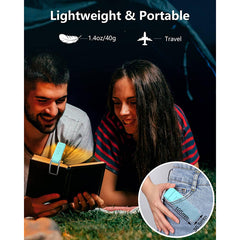 Blue Rechargeable Book Light - 3 Color 5 Brightness with Timer