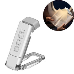 White Rechargeable Book Light - 3 Colors 5 Brightness with Timer