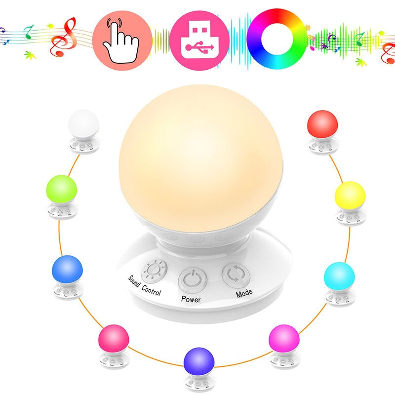 RGB Voice-Activated Pickup Lamp - Rechargeable LED Night Light