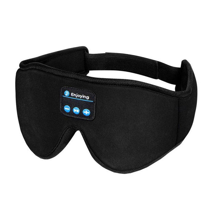 Black Sleep Headphones Bluetooth 5.0 3D Eye Mask Hands-Free for Travel