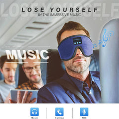 Blue Sleep Headphones Bluetooth 5.0 3D Eye Mask Hands-Free for Travel