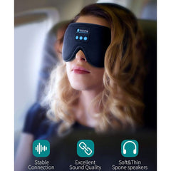 Grey Sleep Headphones Bluetooth 5.0 3D Eye Mask Hands-Free for Travel
