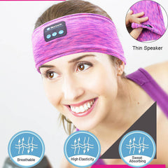Black Sleep Headphones Bluetooth 5.0 Headband HD Stereo for Workout
