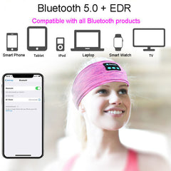 Black Sleep Headphones Bluetooth 5.0 Headband HD Stereo for Workout