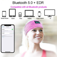 Rose Red Bluetooth?5.0 Sleep Headband Headphones HD Stereo for Workout