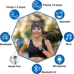 Wireless Bluetooth Sleep Headphones Headband with Built-in Speakers for Side Sleepers