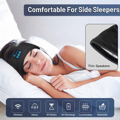 Black Wireless Bluetooth Sports Headband Headphones for Travel&Workout