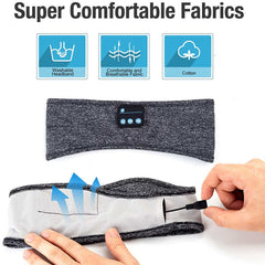 Grey Wireless Bluetooth Sleep Headband Headphones for Travel&Workout