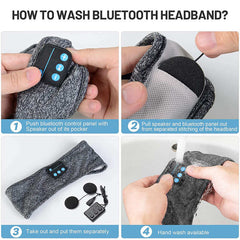 Grey Wireless Bluetooth Sleep Headband Headphones for Travel&Workout