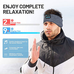 Grey Wireless Bluetooth Sleep Headband Headphones for Travel&Workout