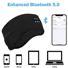 Black Edge Wireless Bluetooth Sleep Headband Headphones for Travel&Workout
