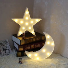 White Star LED Lamp - Table Wall Christmas Decor for Living Room