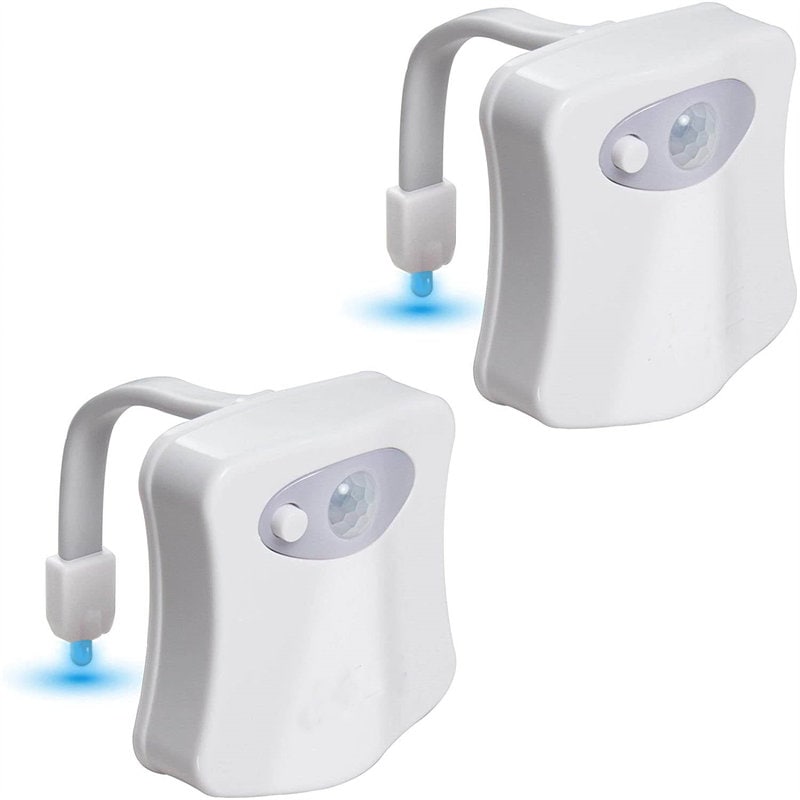 2Pack Toilet Night Light - Motion Sensor LED with 8/16 Color Modes