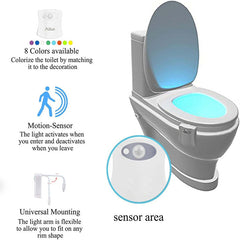 2Pack Toilet Night Light - Motion Sensor LED with 8/16 Color Modes