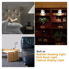 Wall Mount Book Light - Plug-in 360¡ã Rotating Bedside Lamp