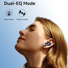 Black Wireless Earbuds Bluetooth 5.4 with 4 ENC Mics for iOS/Android