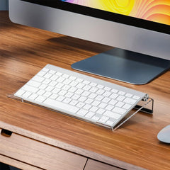 Clear Acrylic Tilted Keyboard Holder for Ergonomic Typing