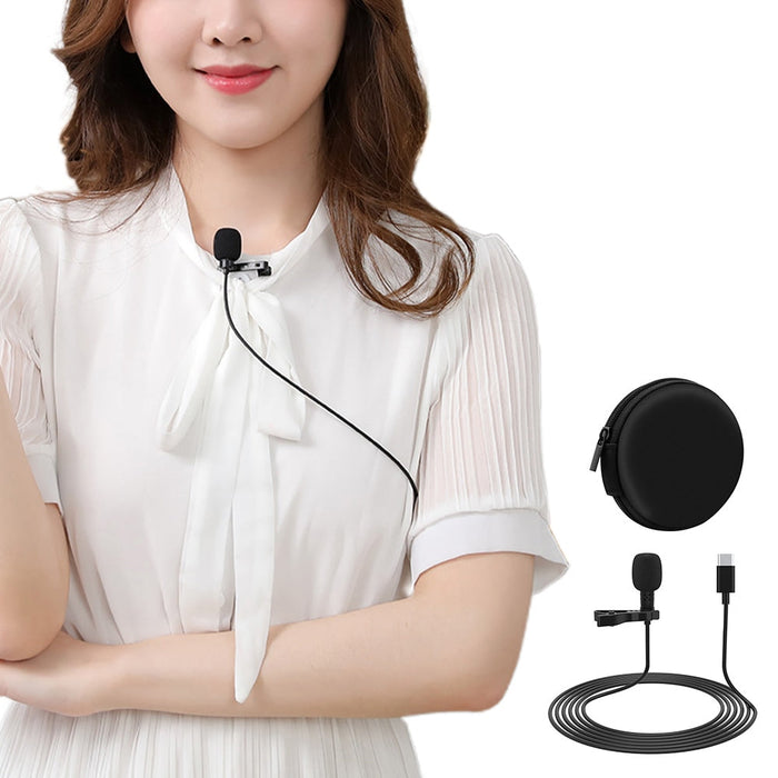 Clip-on Lavalier Microphone - Type-C for Phone PC Recording