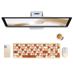 Colorful Round Wireless Keyboard and Mouse Combo Set