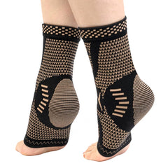 Copper Fiber Ankle Brace Adjustable Compression Support