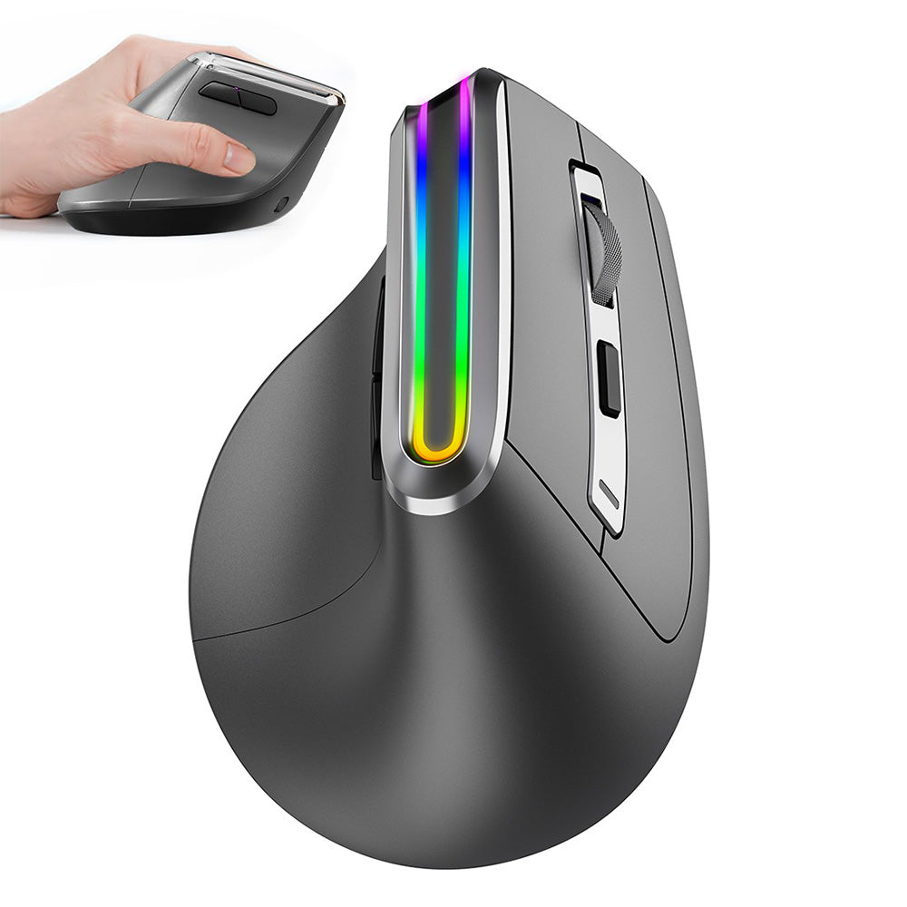 2.4G Ergonomic Vertical RGB Wireless Mouse for Computer