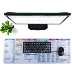 Excel Shortcut Mouse Pad with QR Video Guide - Non-Slip