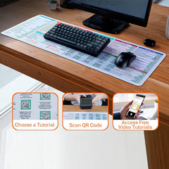 Excel Shortcut Mouse Pad with QR Video Guide - Non-Slip