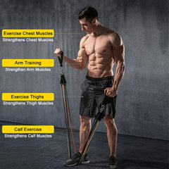 Exercise Resistance Bands Set with Pull Ropes and Extenders