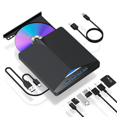 USB 3.0 Ultra-Slim Portable External CD/DVD Burner Drive
