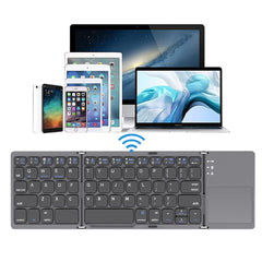 Foldable Bluetooth Keyboard with Touchpad for Travel Use