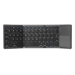 Foldable Bluetooth Keyboard with Touchpad for Travel Use