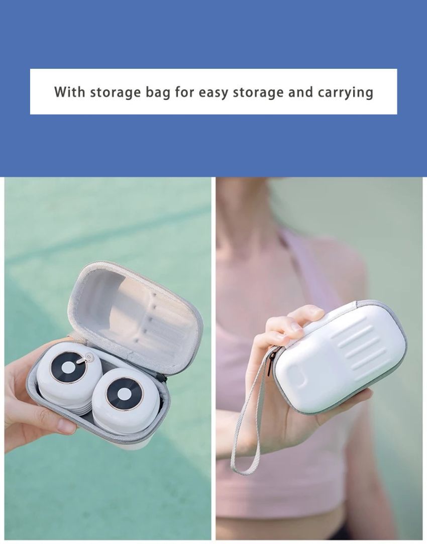 Foldable Leafless Neck Fan with LED Light - USB Rechargeable for Summer