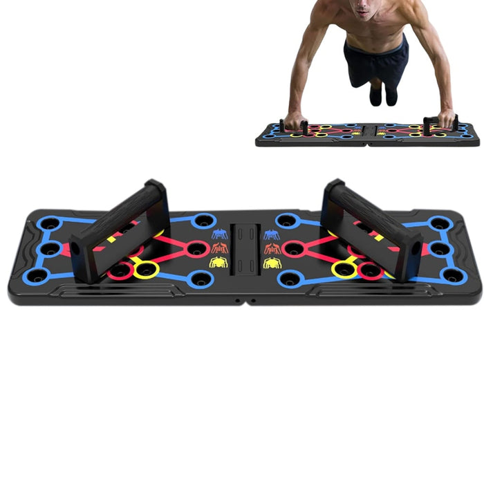 Foldable Push Up Board with Grip Bar for Full Body Training